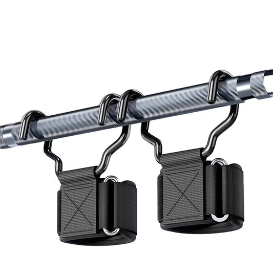 Widen Weight Lifting Hook Grips with Wrist Wraps Hand-Bar Wrist Strap Gym Fitness Hook Weight Strap Pull-Ups Power Lifting Glove