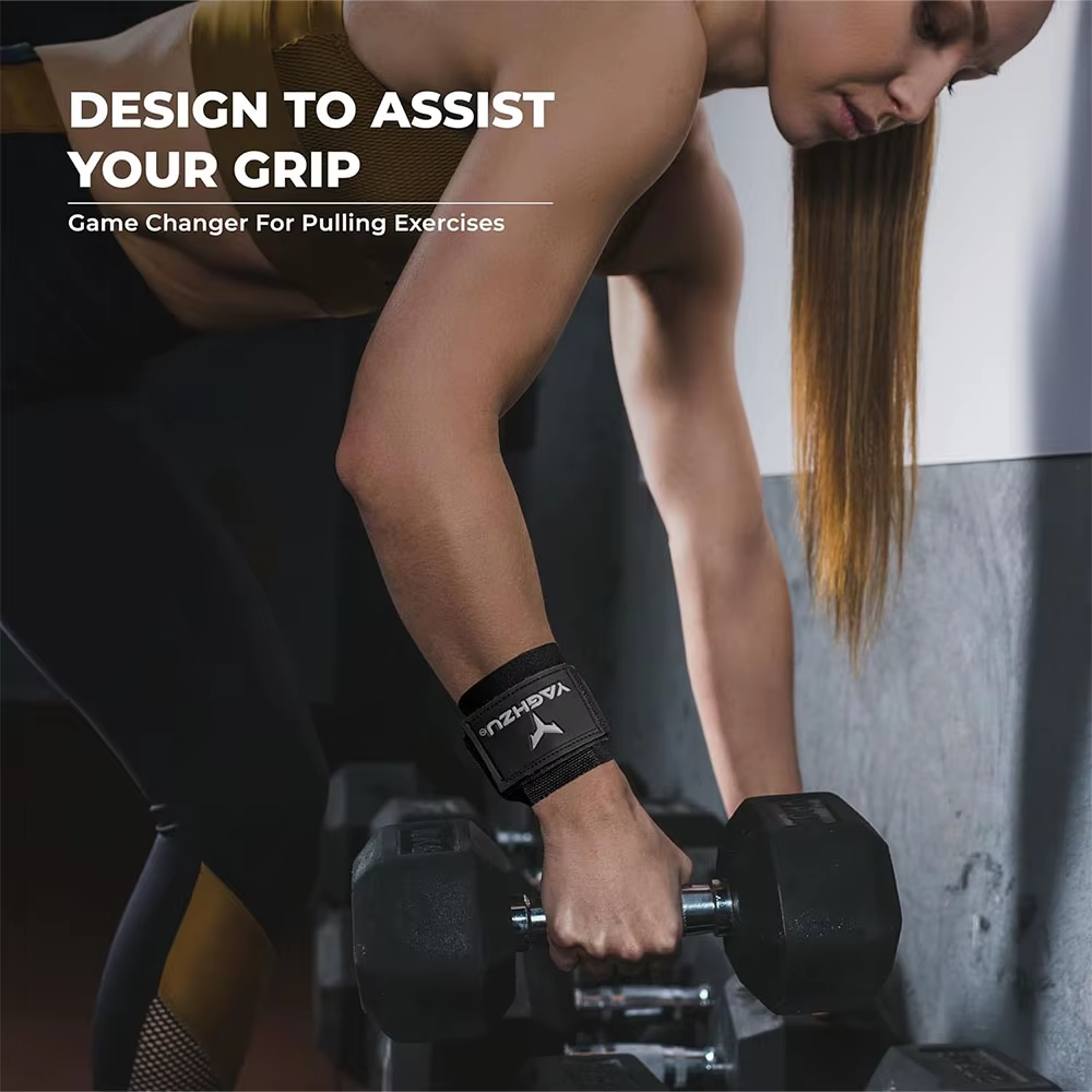 Widen Weight Lifting Hook Grips with Wrist Wraps Hand-Bar Wrist Strap Gym Fitness Hook Weight Strap Pull-Ups Power Lifting Glove